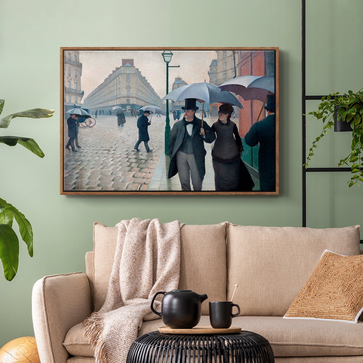 Vintage Landscape-CCXCIV By Wexford Home Framed in Walnut Wood Gallery Wrapped Canvas 17 in. x 25 in.