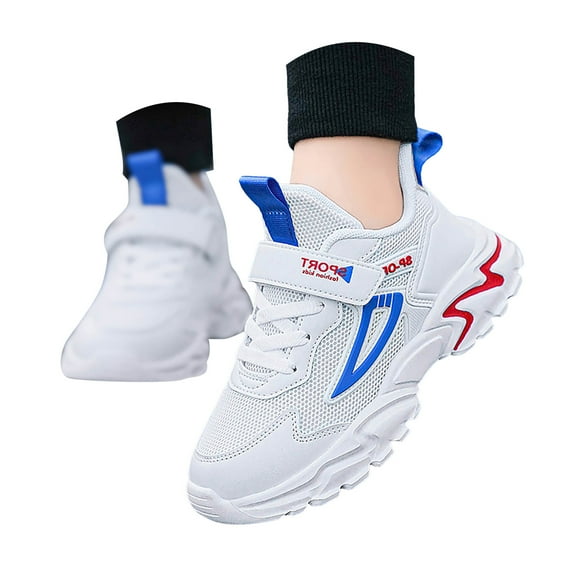 Staki Little Girls Shoes Kids Zero Drop Running Shoes and Wide Toe Lightweight and Breathable Sneakers for Girls(Blue,2 Big Kid)