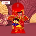 thumbnail image 6 of HILABEE 5 Pieces Chinese Lunar New Year Red Envelopes Hong Bao Cash Envelopes Hongbao Red Packet Bag for Birthday Gift Party Supplies A, 6 of 8
