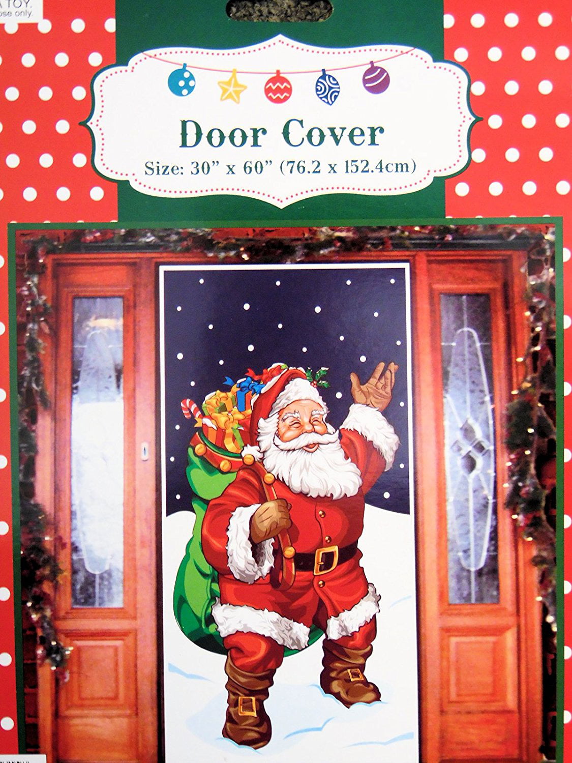 Happy Holidays Door Cover 76 x 152 cm Christmas Present Party Decorations 