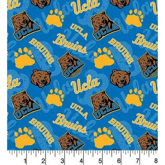 NCAA-University of California - UCLA, Tone on Tone 100% Quilting Cotton, by the yard