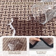 thumbnail image 4 of SIXHOME Kitchen Rugs and Mats 2 PCS Set 20"x32"+20"x48" Non Skid Washable Absorbent Rug Twill Decor Kitchen Floor Mats for in Front of Sink Black Brown, 4 of 7