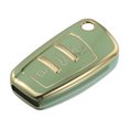 thumbnail image 1 of Unique Bargains Car Key Fob Cover 3 Button Remote Key Fob Case TPU Button Full Protector Cover Green for Audi Q3 2015-2020, 1 of 7