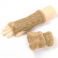 thumbnail image 4 of Luxalzxs Women Winter Warm Knit Fingerless Gloves Hand Crochet Thumbhole Wrist Arm Warmers Mittens, 4 of 5