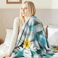 thumbnail image 5 of Flannel Fleece Twin Blanket, Soft Large Twin Blanket, Lightweight Cozy Plush Twin Blanket Fit Sofa Bed, 60"x80", Florals, 5 of 7