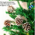thumbnail image 2 of Pine Cones 36 Pcs, Small Christmas PineCones Hanging Ornament, Snow Pinecones with String for Christmas Tree Gift Tag Party Decoration (Snow,1.18-1.57 Inch), 2 of 7