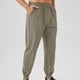 thumbnail image 4 of Pantalones largos para hombre, casuales, a la moda, con bolsillos, elásticos en los tobillos, color liso, cintura elástica, pantalones deportivos para hombre., 4 of 7
