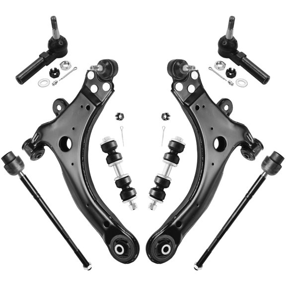 Detroit Axle - 8pc Front End Kit for Chevrolet Impala Buick Allure LaCrosse Century Regal, 2 Lower Control Arms w/Ball Joints 4 Outer Inner Tie Rods 2 Sway Bar Links Replacement