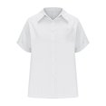 thumbnail image 4 of perfectbot Women's Button Down Lapel Shirts Top Short Sleeve Summer Plus Size Blouses Loose Casual Clothes S-5XL, 4 of 6