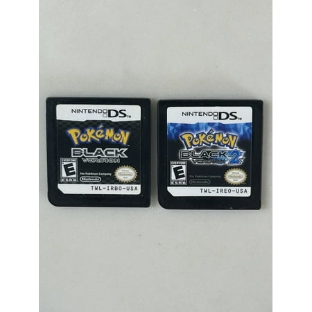 Pokémon Black Version 1 & 2 BUNDLE (Nintendo DS, 2012) Authentic SHIPS SAME DAY!
