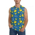 thumbnail image 6 of Daiia Rubber Duck Printed Men's Tank Tops,Casual Soft Sleeveless Gym Muscle Shirts Bodybuilding Tee-Small, 6 of 8