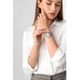 thumbnail image 2 of ELLEN TRACY Women’s Silver Mesh Band Watch – Round Blue Sunray Dial with Crystals, 2 of 6