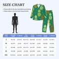 thumbnail image 3 of Wukai Pineapples1 Men's Long-Sleeve Pajama Set - Comfortable Sleepwear with Button-Down Shirt and Pants-Small, 3 of 6