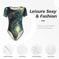 thumbnail image 4 of Cauagu T-Shirts à Manches Courtes Col Rond pour Femmes, Combinaison Quotidienne - Petite, 4 of 7