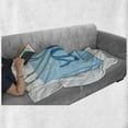 thumbnail image 6 of YOLO Soft Flannel Fleece Throw Blanket, Abbreviation of Popular Contemporary Slogan on a Memo Post Theme, Cozy Plush for Indoor and Outdoor Use, 60" x 80", Grey Blue and Pale Blue, by Ambesonne, 6 of 6