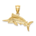 thumbnail image 3 of 14k Yellow Gold Framed Sailfish Pendant, 3 of 5