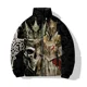 thumbnail image 2 of Abrigos de invierno para hombre, parkas, deportes de ocio, chaquetas acolchadas para hombre, estampado personalizado de calavera de guerrero, abrigo cómodo y cálido para hombre, 2 of 5