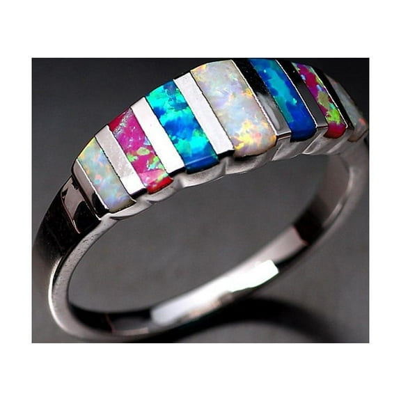 Women's Fashion Artificial Color Opal Ring