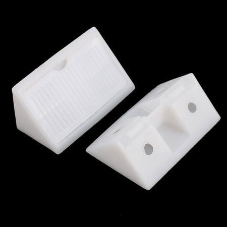 Furniture Cabinet Plastic Corner Braces Angle Brackets Off White