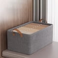 thumbnail image 1 of Caja De Almacenamiento De Tela Oxford 1Pcs 15.74x10.63x8.67" Grey Cloth Storage Box with Partitioned Compartments and Portable Handle for Clothing Organization JASKFLY, 1 of 8