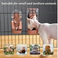 thumbnail image 5 of OhhGo Hanging Automatic Food Water Dispenser, 2Pcs Gravity Pet Feeders and Waterers for Cats, Dogs, Rabbit Cage Food Bowl, Pink, 5 of 13