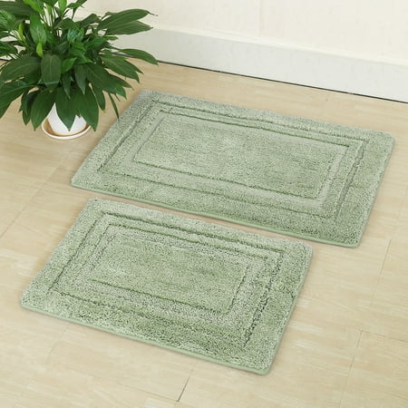 2 Piece Non Slip Bath Rug Set Mat Bathroom Rugs