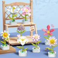 thumbnail image 3 of Kit de bloques de construcción de flores Treingi 2024, juguetes para ensamblar plantas en macetas inmortales, adornos para decoración del hogar, regalos de cumpleaños y Navidad para niños, 3 of 5