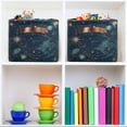 thumbnail image 6 of Yayeee Canvas Storage Basket with Handles for Shelves Fabric Bins Closet Organizer, Dark Star Map, 6 of 8