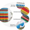 thumbnail image 6 of Shower Curtain Bathroom Set Mexican Colorful Stripe Waterproof Fabric Shower Curtains with Grommets&Hooks, Privacy Bath Curtain for Bathtub 72x72in, 6 of 9