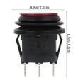 AC 6A/250V 3 Pin Round Rocker Toggle ON/OFF Waterproof SPDT Switch