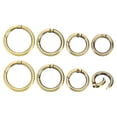 thumbnail image 1 of 8Pcs Anillos de O de Resorte Metálicos, Clip de Llaveros Redondos de 4 Tamaños de Aleación de Zinc para Bricolaje, Hebilla para Llaveros, Bolsos de Mano, Correas para Perros, Bronce, 1 of 6