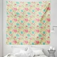 thumbnail image 1 of Floral Tapestry, Hand-Drawn Doodle Pattern with Freshly Blooming Sprouts of Roses and Spring Flowers, Fabric Wall Hanging Decor for Bedroom Living Room Dorm, 5 Sizes, Multicolor, by Ambesonne, 1 of 1
