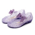 thumbnail image 2 of Gubotare Toddler Dress Shoes Flats Mary Jane Dance Party Shoes Princess Birthday Sandals for Little Girls, Toddler Size 8 (Purple,Toddler 8), 2 of 4