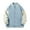 Light Blue, variant on heyac Men's Varsity Jacket Baseball Jackets Windbreaker Lightweight Slim Fit Button Down Letterman Jacket