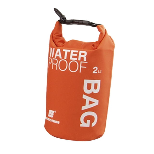 Bolso Seco Sunnimix Bolsa 2L Impermeable para Acampada Pesca Kayak Canoa Naranja