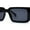All Black, variant on Narrow Rectangle Mod Square Geometric Diamond Cut Arm Sunglasses All Black
