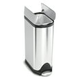 thumbnail image 2 of simplehuman 30 Liter / 8 Gallon Stainless Steel Butterfly Lid Kitchen Step Trash Can, Brushed Stainless Steel, 2 of 4