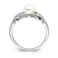 thumbnail image 5 of Auriga Fine Jewelry 925 Sterling Silver Button Pearl Ring Size 6 for Women, 5 of 6