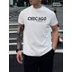 thumbnail image 1 of Men's Trendy Graphic Tee - Casual Round Neck, Stretch Cotton Blend, Machine Washable - Perfect for Summer, Casual Sporty Tee, Summer Gifts, 1 of 7