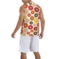 thumbnail image 2 of Honeii Donut print basktball shirt for men and women, Unisex basketball jersey for Theme party-4X-Large, 2 of 6