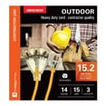 thumbnail image 2 of Xtricity - 3-Outlet Grounding Electric Light Extension Cord, 15.2 Meter Length, For Outdoor Use, Yellow, 2 of 2