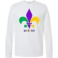 thumbnail image 3 of Inktastic Mardi Gras Fleur De Lis Long Sleeve T-Shirt, 3 of 5