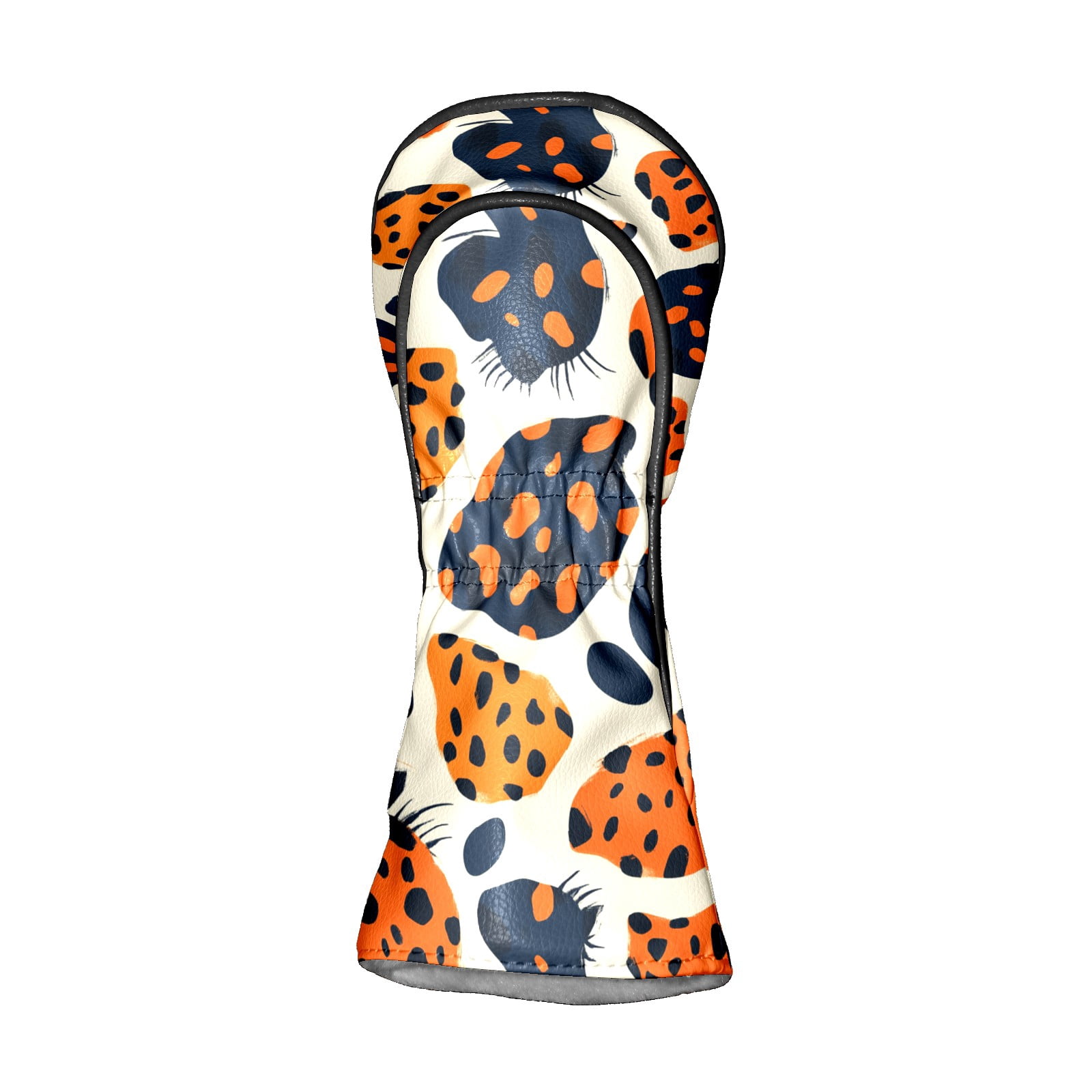 Golf Club Covers PU Leather Waterproof Head Covers for Fairway Woods Hybrids Leopard Print