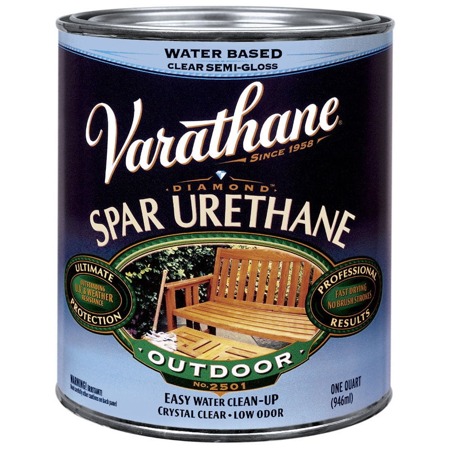 Varathane 250141H 1 Quart SemiGloss Water Based Outdoor