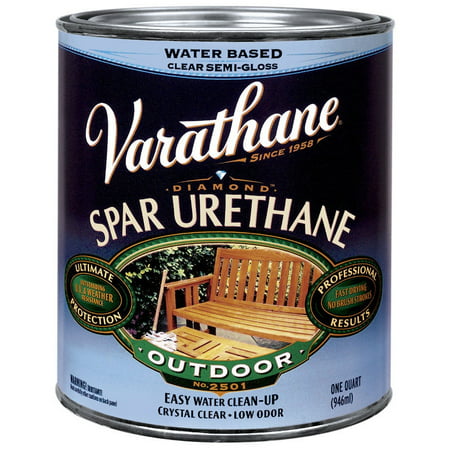 Varathane  250141H 1 Quart Semi-Gloss Water Based Outdoor Diamond Wood (Best Water Based White Gloss Paint)
