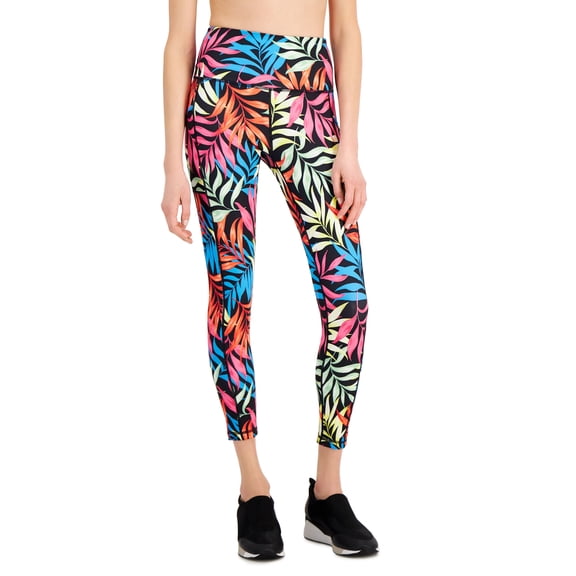 ID Ideology Womens Petite Fern Side Pocket 7/8 Leggings Black S