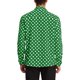 thumbnail image 3 of Camisa de vestir de manga larga de botones INSPIRE CHIC para hombre con estampado de lunares 2XL verde, 3 of 7
