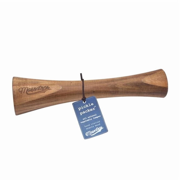 Masontops Pickle Packer - Acacia Wood Vegetable Fermentation Tamper - Cabbage Sauerkraut Pounder - Fermenting Food Tool