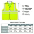 thumbnail image 6 of Neiko 53956A High-Visibility Safety Vest with Reflective Strips for Emergency, Construction, and Safety Use, Neon Yellow, Medium, 6 of 6