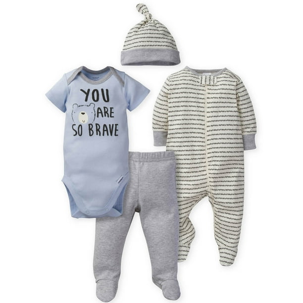 Gerber Gerber Baby Boy Onesies Bodysuit, Sleep 'n Play, Pants & Cap